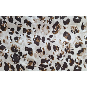 Baumwollstoff (feiner Popelin) LEOMUSTER braun/beige (Grundpreis € 6,00/m)